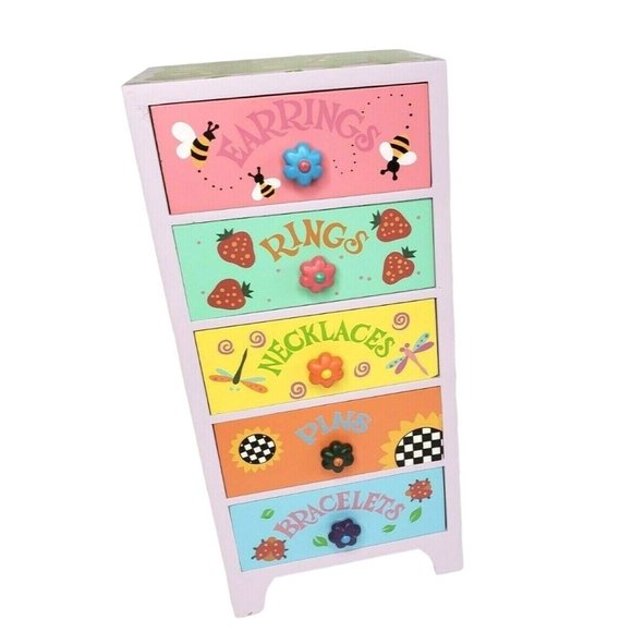 Vintage Growth Cooperate Co 2004 Mini Dresser Earrings Pin Bracelet Organizer - Picture 1 of 8